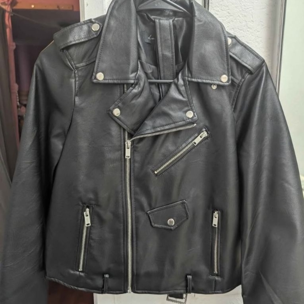 Love Tree Black Biker Jacket